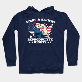 Stars and Stripes and Reproductive Rights // Patriotic American Feminist Hoodie